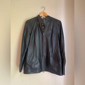 Misuri Firenze Black Leather reversible plaid size 52 2x
Made in Italy